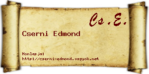 Cserni Edmond névjegykártya